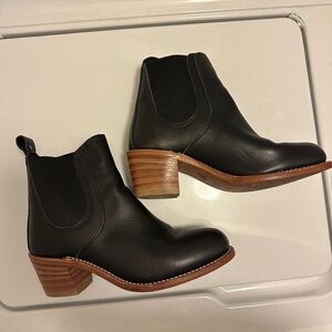 Red Wing Black Leather Ankle  Boots